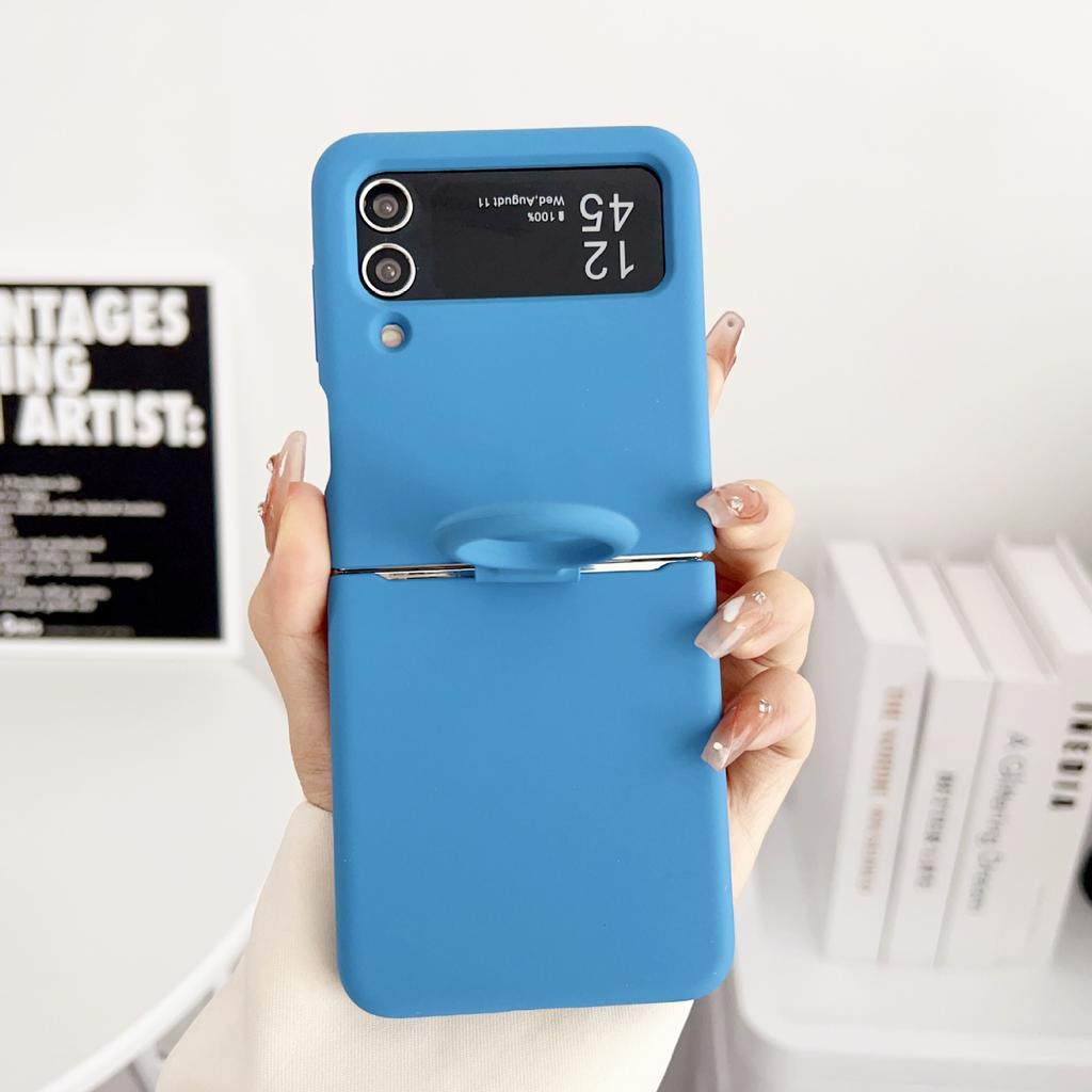 Applicable to Samsung zflip7 mobile phone case liquid silicone all-inclusive anti-drop zflip5 folding screen ring buckle protective case