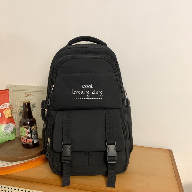 Сплошной цвет школьный женский рюкзак для старшеклассников — фото 12