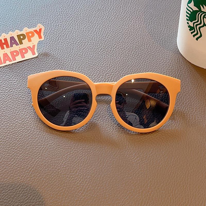 2025 New Kids Cute Checker Panel Color Round UV400 Sunglasses Baby Girls Outdoor Sun Protection Sunglasses Children Sun Glasses