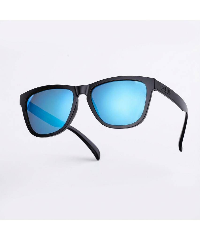 Pilli Neon Sports Sunglasses L Size (Shiny Black, Blue Photochromic)
