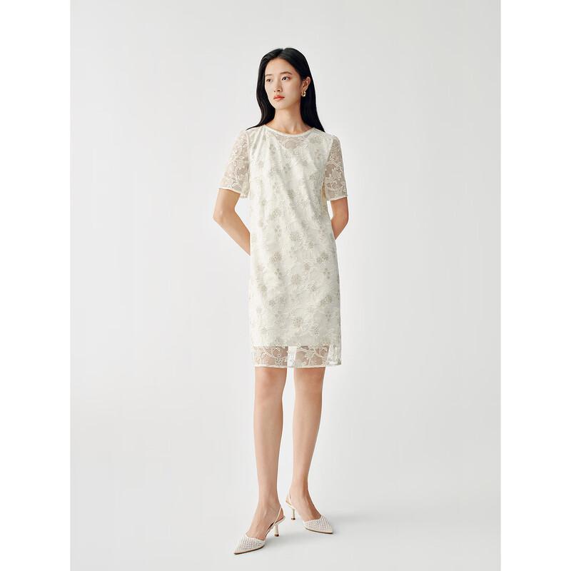 JUZUI Elegant Heavy Embroidered Straight Dress