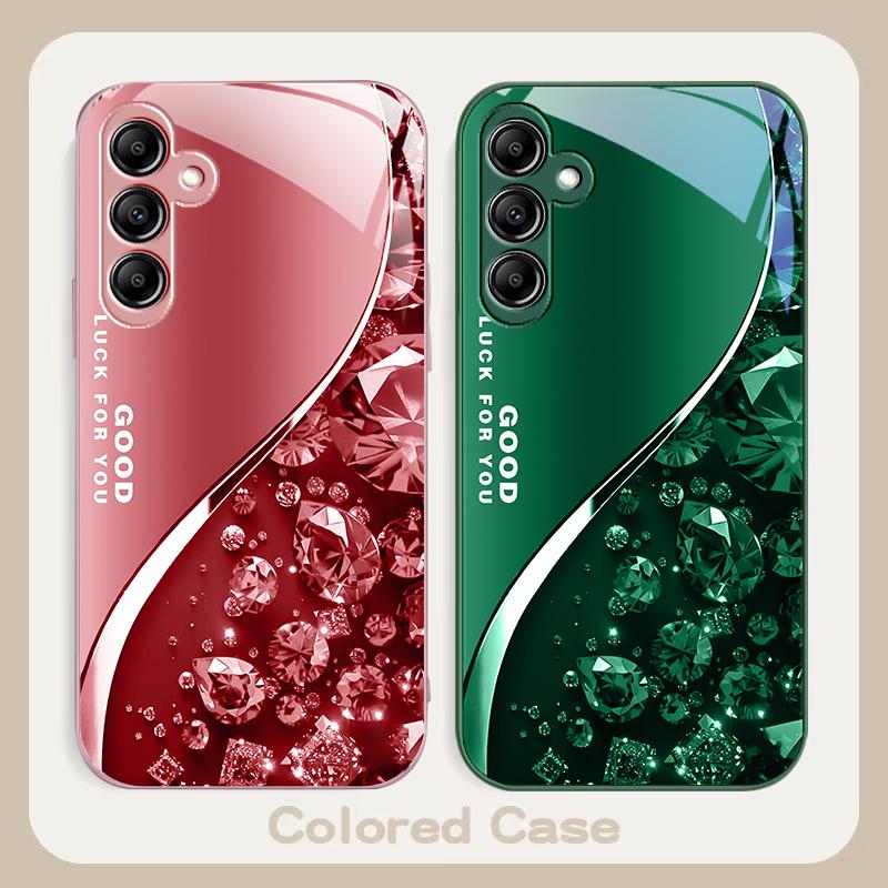 Farbe Diamantverlauf Für Samsung Galaxy A01 A02 A03 Core A04 A14 4G A13 54 34 31 20 25 23 22 5G S21 Ultra S20 Glas Handyhülle
