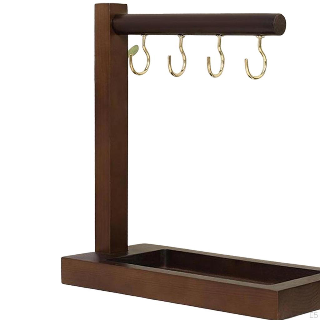 Bracelet Display Stand Wooden Jewelry Organizer Storage Shelf Countertop Freestanding Necklace