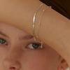 Lewe [6mm+10mm Pearl Earrings Free] Shining Point Ball Bracelet