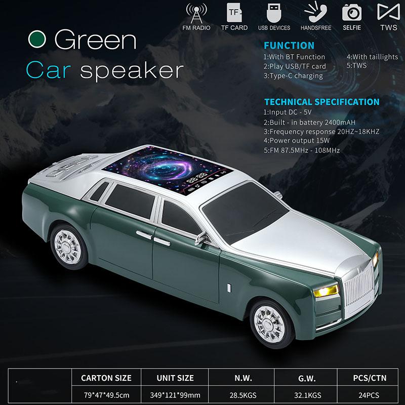 WS610 Rolls-Royce Starry Sky dynamic screen H50 portable wireless speaker, support Bluetooth 5.4