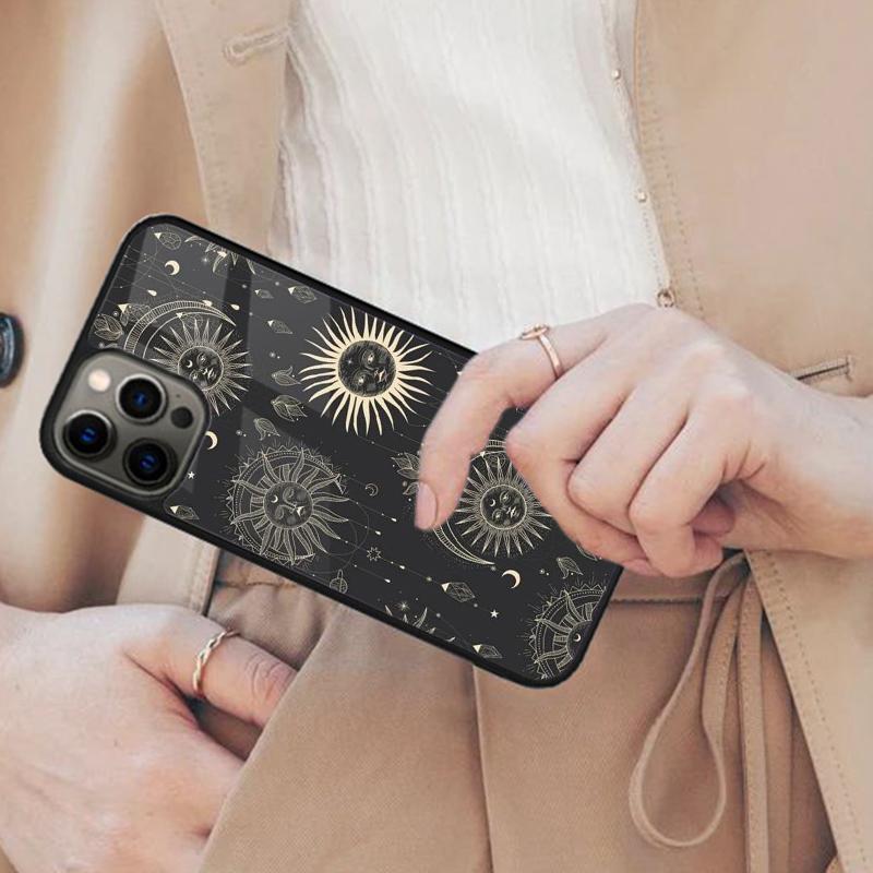 Sun Moon Face Magnetic Phone Case For APPLE iPhone 17 Air 16 14 13 12 Pro Max 15 Plus Wireless Charge With MagSafe Cover