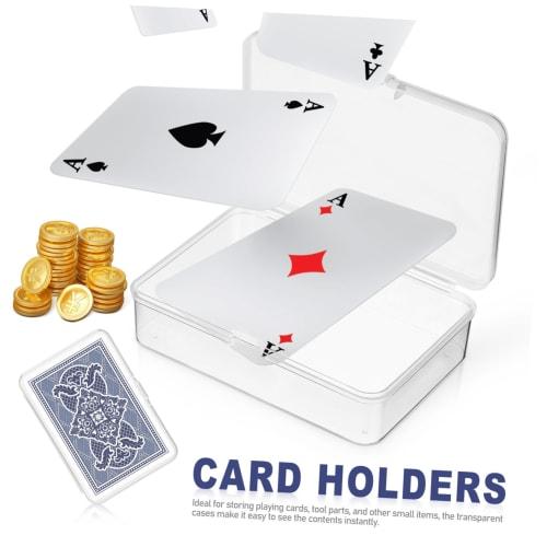 LEDMOMO 12-Piece Box, High Clear Plastic Box Holder, Clear Tarot Bag, Playing Multi-Sized Small Shipping Box, Organizer, Card Case, Pile Crate, Bundle