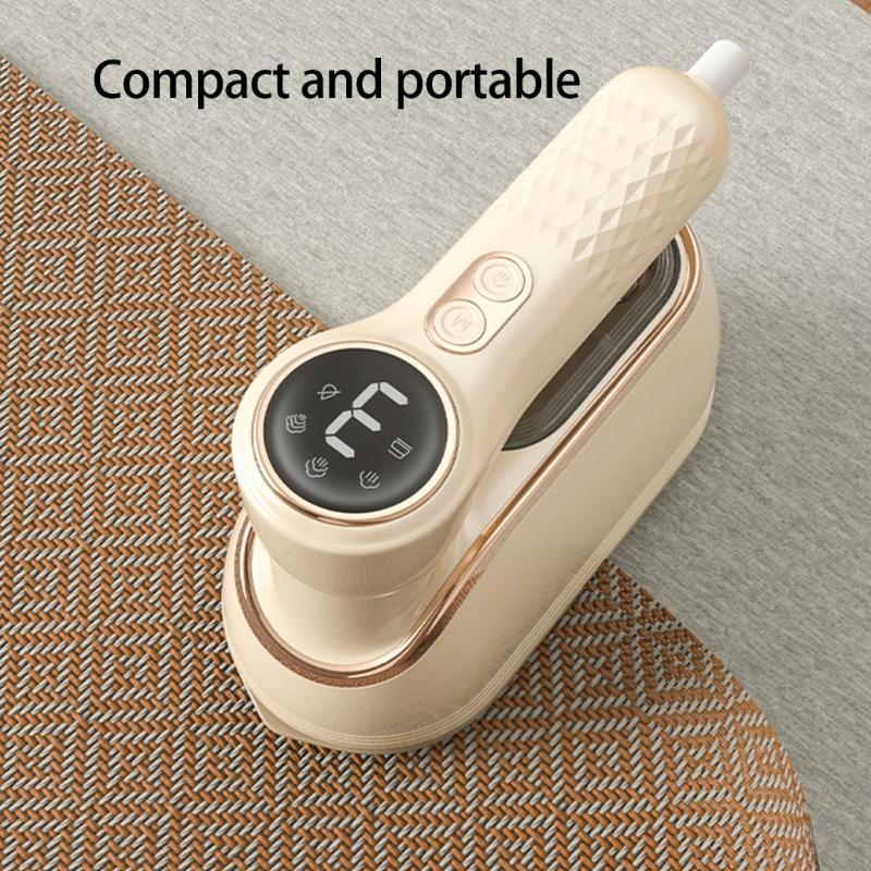 Travel Garment 1200W Portable Iron LCD Display Fast Heating Handheld Wrinkle Remover for Clothes Home Dorm