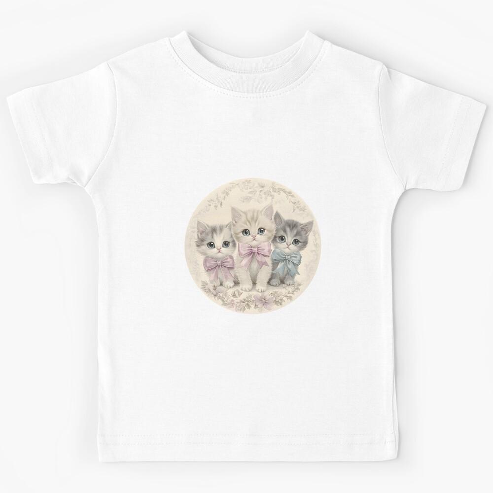 Charming Vintage Kittens Kids T-Shirt 140