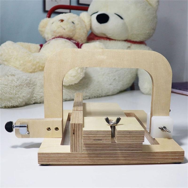 Affettatrice per Sapone in Legno Multiuso Tagliere per Sapone in Legno con Filo d'Acciaio Strumento Regolabile per Tagliare Sapone per Sapone Fatto a Mano