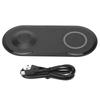 2‑in‑1 Wireless Charger Mobile Phone Watch Desktop Charging Pad Base Board with USB Cable