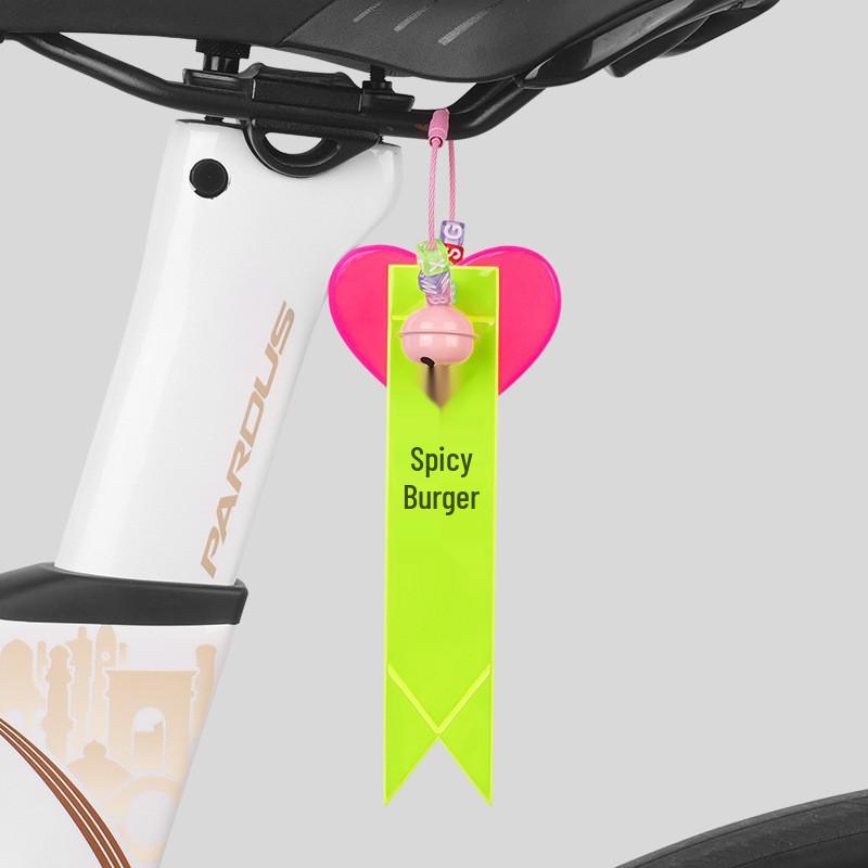 Reflective Bicycle Seat Cushion Streamer - Night Riding Safety Ornament and Backpack Decoration.