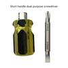 Screwdriver Interchangeable Short Slotted Cross Screwdriver Impact Double Head PH2 70mm Bit Nutdrivers Hand Tools