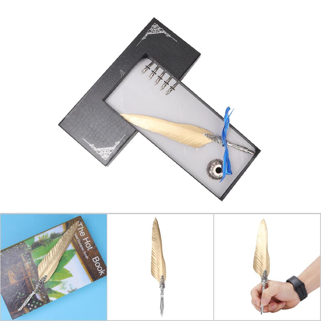Classical Vintage Fountain Pen   Quill Dip Pen Signature Pen Set Stationery Gift (#1)
