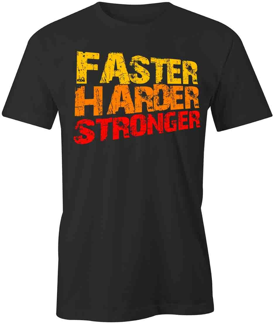 FASTER HARDER STRONGER TShirt Tee Short-Sleeved Cotton CLOTHING S1BCA451 S
