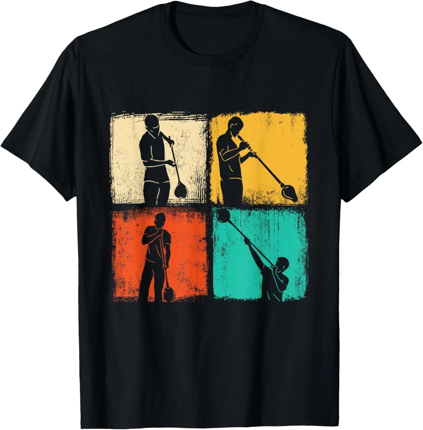 

Retro Square Glassblower - Glassblowing Hobbyist Gift Unisex T-Shirt S