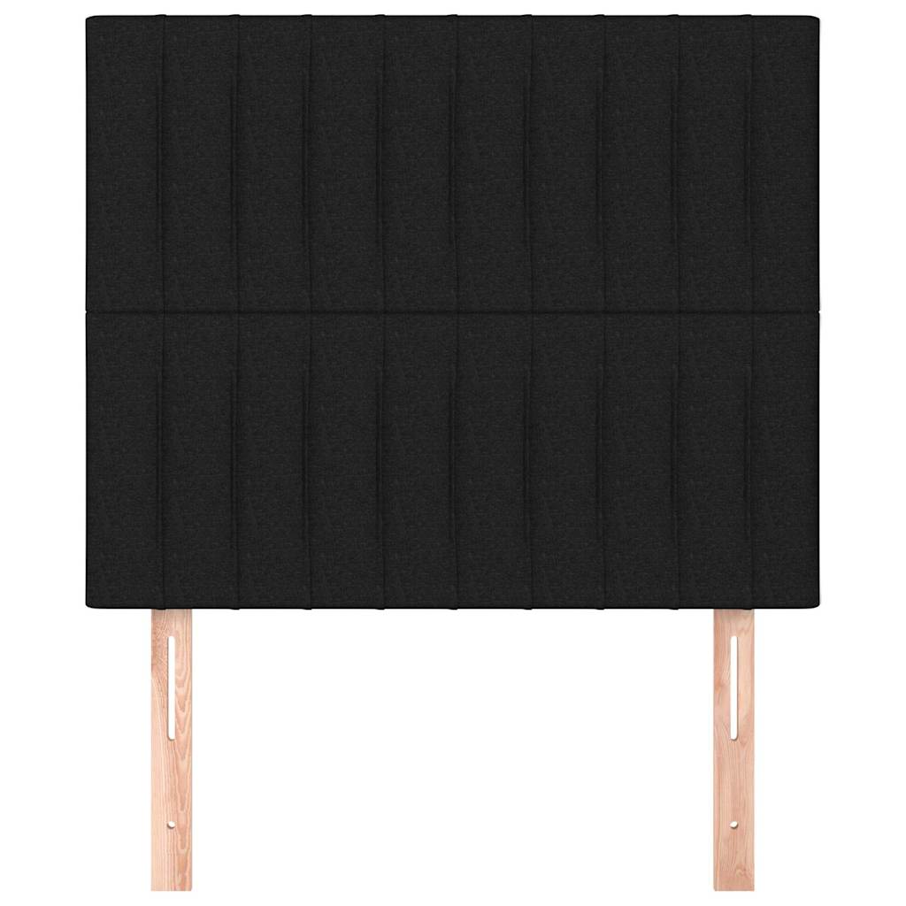 vidaXL Kopfteil Schwarz 90x5x118/128 cm Stoff