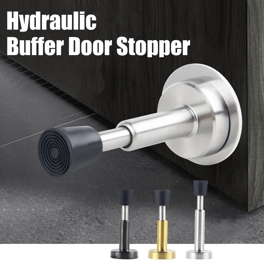 100mm Hydraulic Door Stopper Stainless Steel Hydraulic Buffer Door Stopper Doorstop Anti Collision Doorstop Home Décor Doorstop