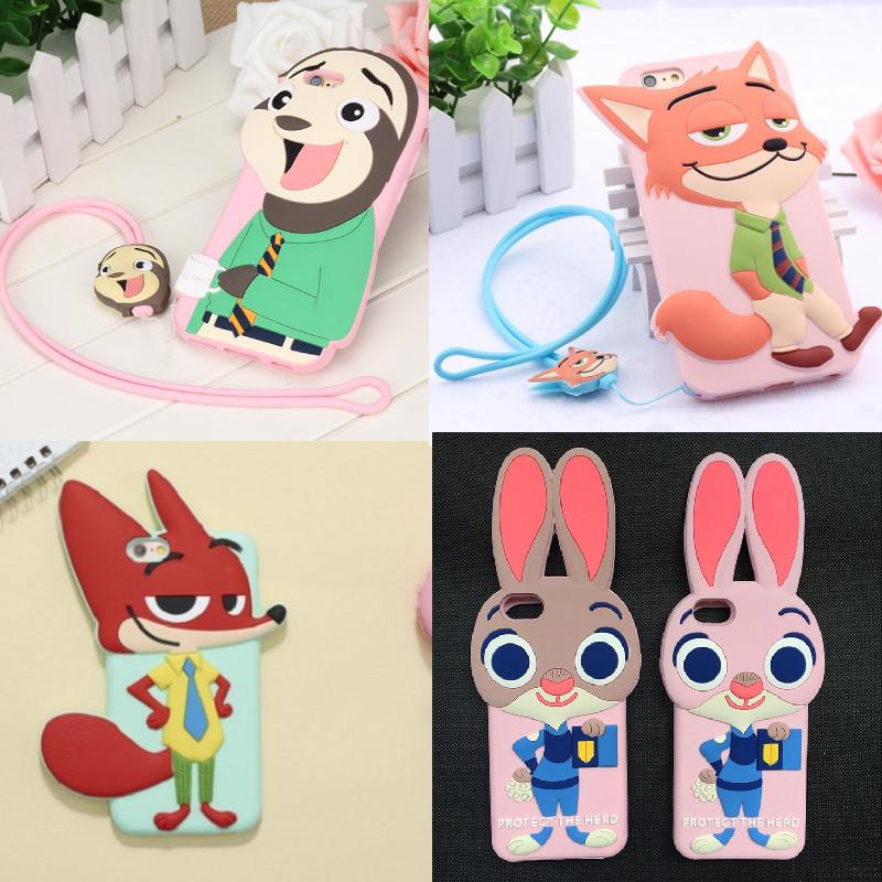 For Iphone 5 5s 6 6plus Zootopia Judy Hopps Nick Wilde Silicone Phone Case With Durable Design For Kids And Teens