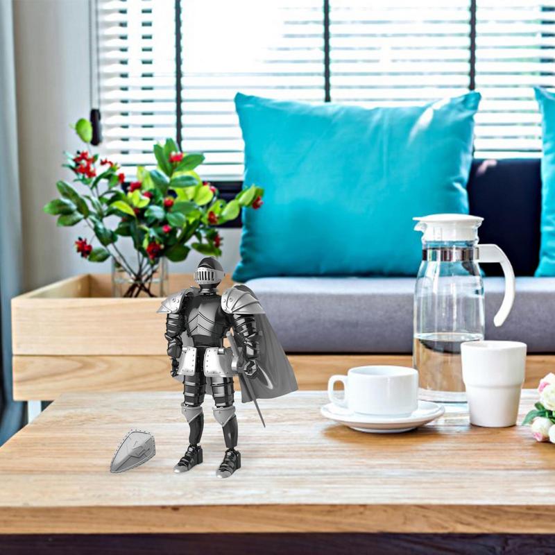 Knight Action Figures 3D Printed Movable Shapeshift Robot Toy Medieval Knight Collectible Figurine Multi-Jointed Action Figure