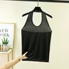 Modal U-Neck Halter Tank Top Sexy Sleeveless Halter Camisole for Outerwear Skin-Friendly Bare-Skin Feeling Base Layer Tops Pilates & Yoga Wear