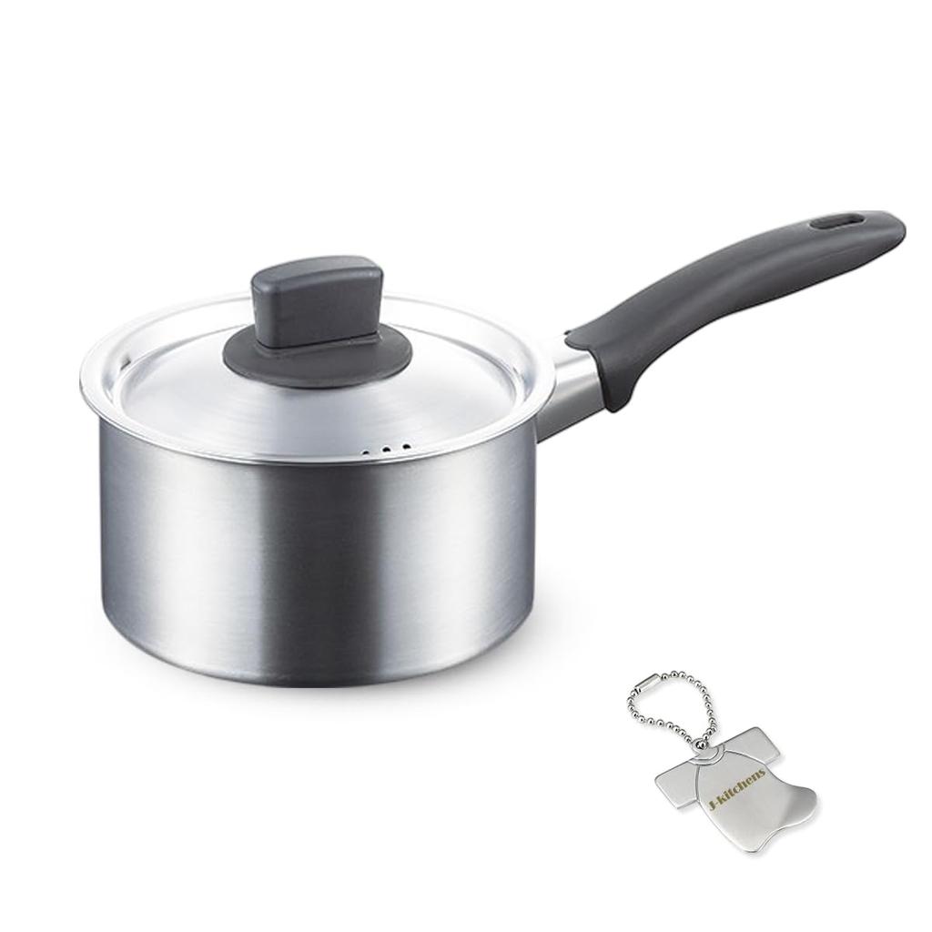 Saucepan with Gas and Induction Made In Includes Original Tag J-kitchens Anti-Roll Lid, 18cm, Compatible, Japan,