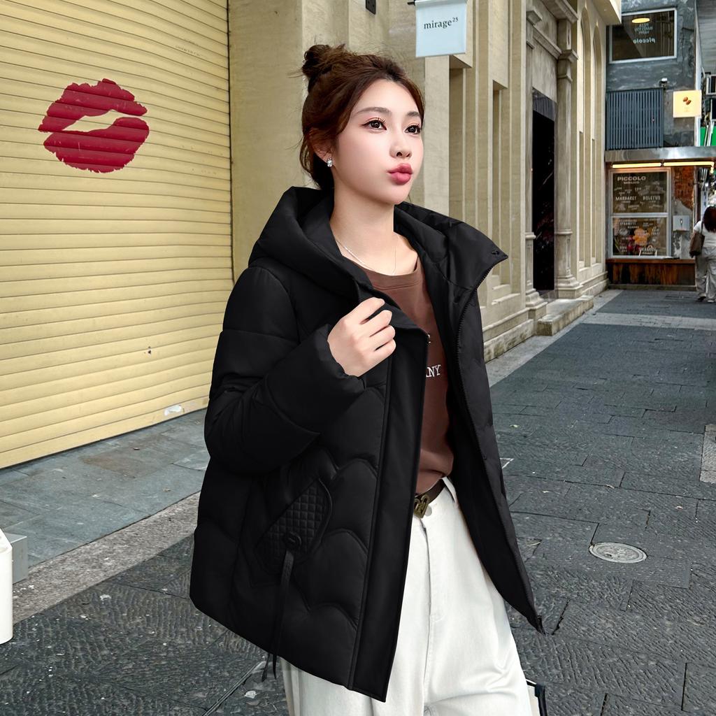 New Winter Cotton Jacket, Cotton Jacket, Hooded Versatile Loose and Stylish Slim Cotton Jacket, Simple Ladies Jacket