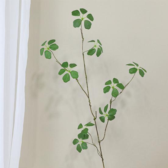 Artificial Green Plants Realistic UV Resistant Chinese Style Faux Greenery Home Office Indoor Outdoor Vase Decorative Fake Leaves Plants