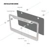Crystal Stainless Steel Car Frame Plate Bling License Plate License Plate Frame For USA Truck