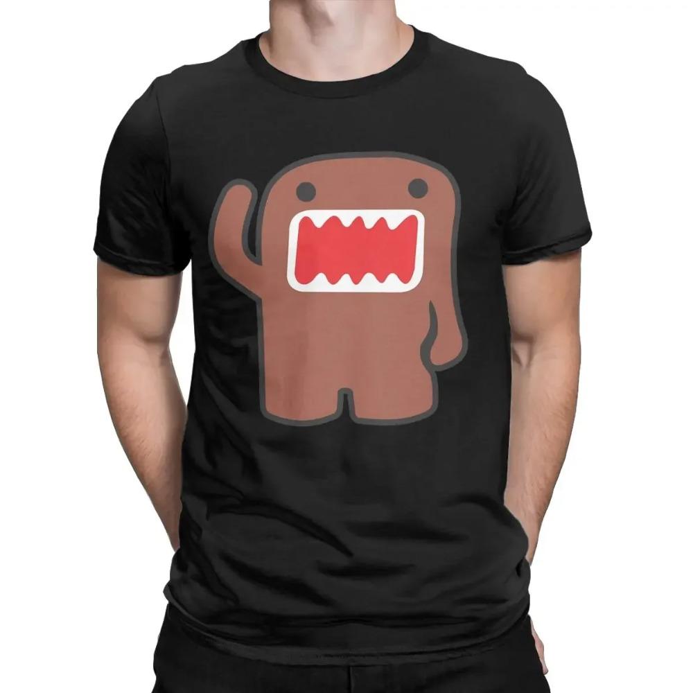 Awesome Domo Kun Doll T-Shirt for Men Round Neck 100% Cotton T Shirt Short Sleeve Tees Summer Clothes