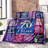 70Th Birthday Customize Your Name Blanket Warm Comfortable And Soft Blankets Are Suitable For Home Lunch Break Blanket Office Sofa Sofa Gift To