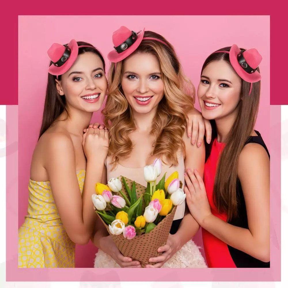 Hair Accessories Cowboy Hat Headband Headwear Festival Hairband Exquisite Cowgirl Hat Hair Hoop