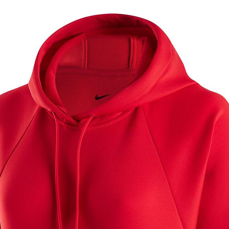 Nike Dri-Fit Solid Logo Casual Knit Hoodie Women hoodies Red FB5226-657