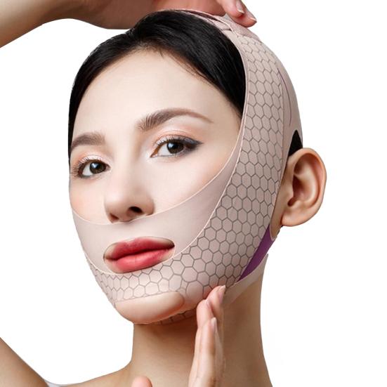 V Line Lifting Mask Chin Strap for Women Face Slimming Strap Reusable V Line Mask Prevent Sagging Jaw Exerciser