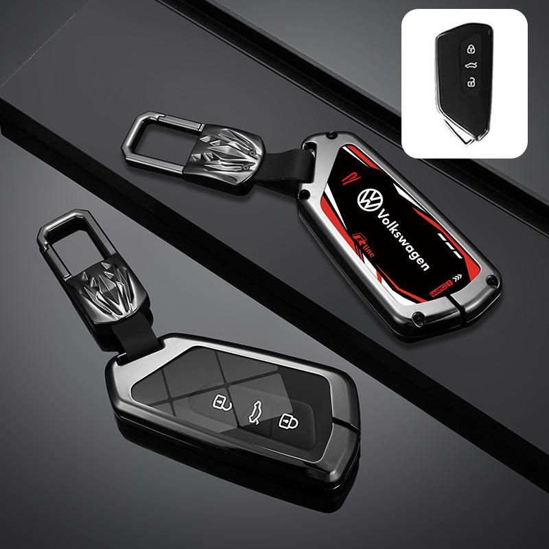

For VW Zinc Alloy Car Smart Remote Key Case Full Cover Shell For VW Volkswagen Golf 8 MK8 ID.3 ID.4 Protector Keychain Auto Ac