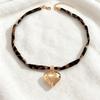 Pendant Necklace, Sexy Leopard Print Love Alloy Collarbone Chain.