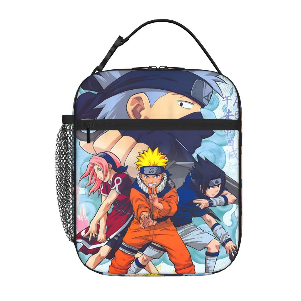 Naruto Anime Comic Insulated Lunch Bag Meal Pack Rice Bag  Bolsa Student Bento Lunch Handbag Insulation