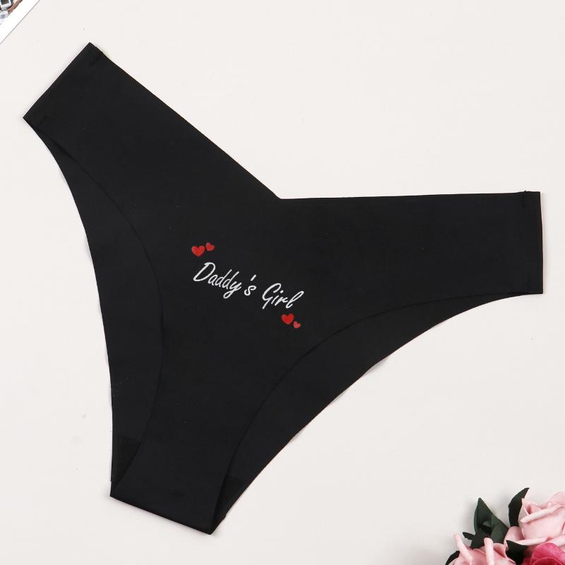 

Varsbaby Женские сексуальные удобные трусы с принтом «Папина дочка» XL чёрный