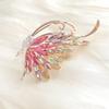 Elegant Butterfly Brooch: Three-Dimensional, Gradient Crystal Design