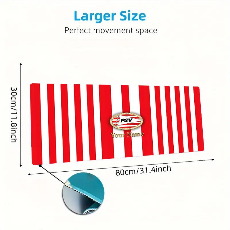 Pheilips Sport Custom Name Large Size Mouse Pad Large Gaming Table Cushion Non-slip Laptop Tablet Big Mousepad XXL Mat Mini PC Playmat With Lock edge