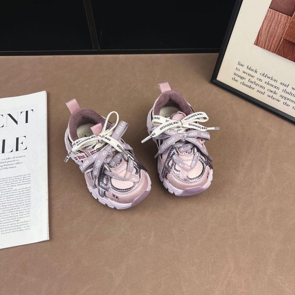 Winter 2025 Unisex Kids' Lightweight Velvet Running Shoes - Fashionable, Non-Slip, Versatile Casual Sports Footwear