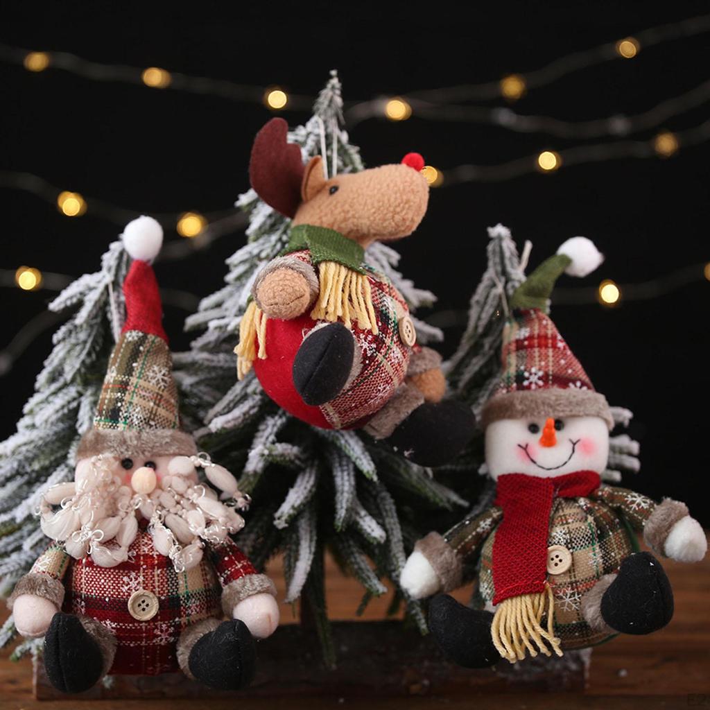 Cute Christmas Plush Toy Ornaments for Chimney Tree Decor