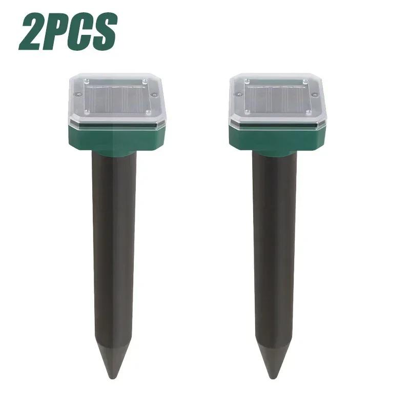 1/2/4PCS Solar Powered Ultrasonic Pest Repeller Waterproof Mole Snake Mice Rodent Repellent for Outdoor Garden Yard Farm