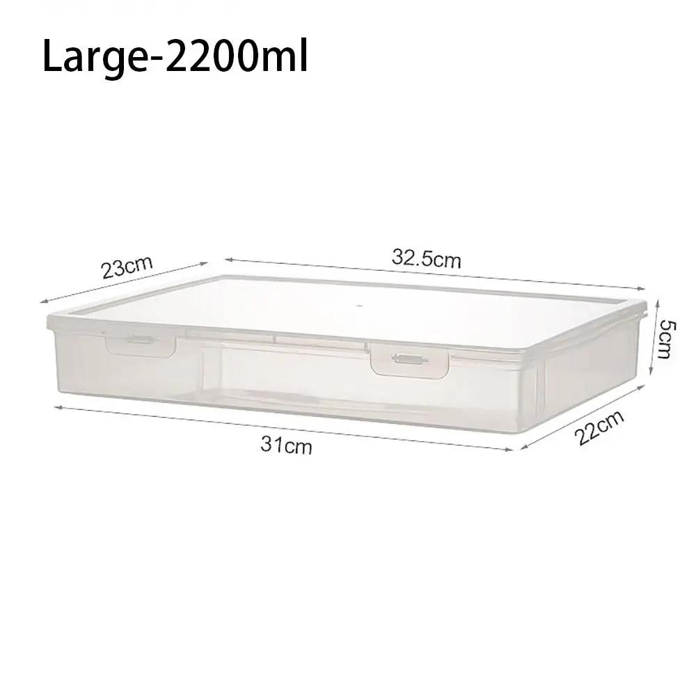 Portable A4 A5 File Organizer Multifunctional Transparent Document Storage Container Dustproof File Box Home Office Supplies