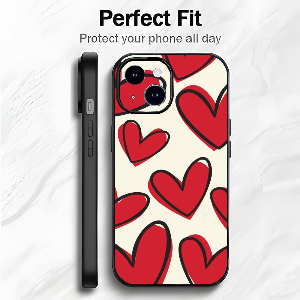 Sweet Lovely Heart Of My Beloved Art Phone Case Phone Case Soft Packaging Lightweight For iPhone17 16 15 14 13ProMax