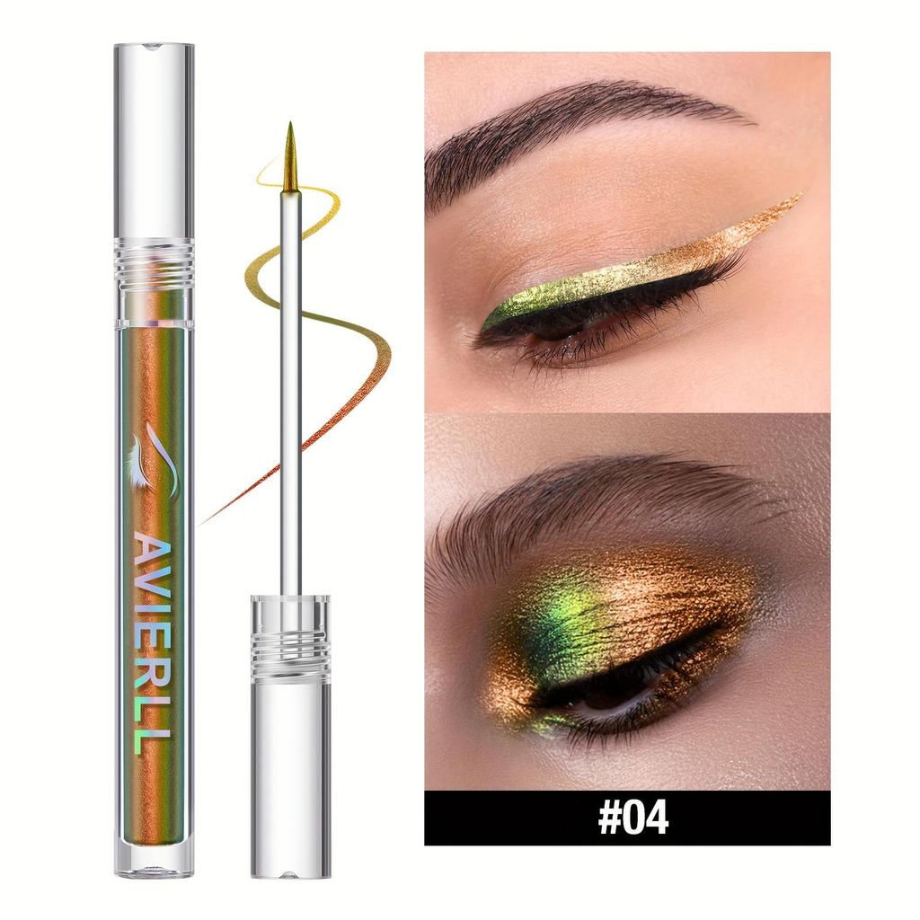 Stick Eyeliner Camaleonte 6 Colori Lunga Durata Ombretto Liquido Waterproof Stick Sottile Pennello Eyeliner Verde Blu Ombretto Altamente Pigmentato