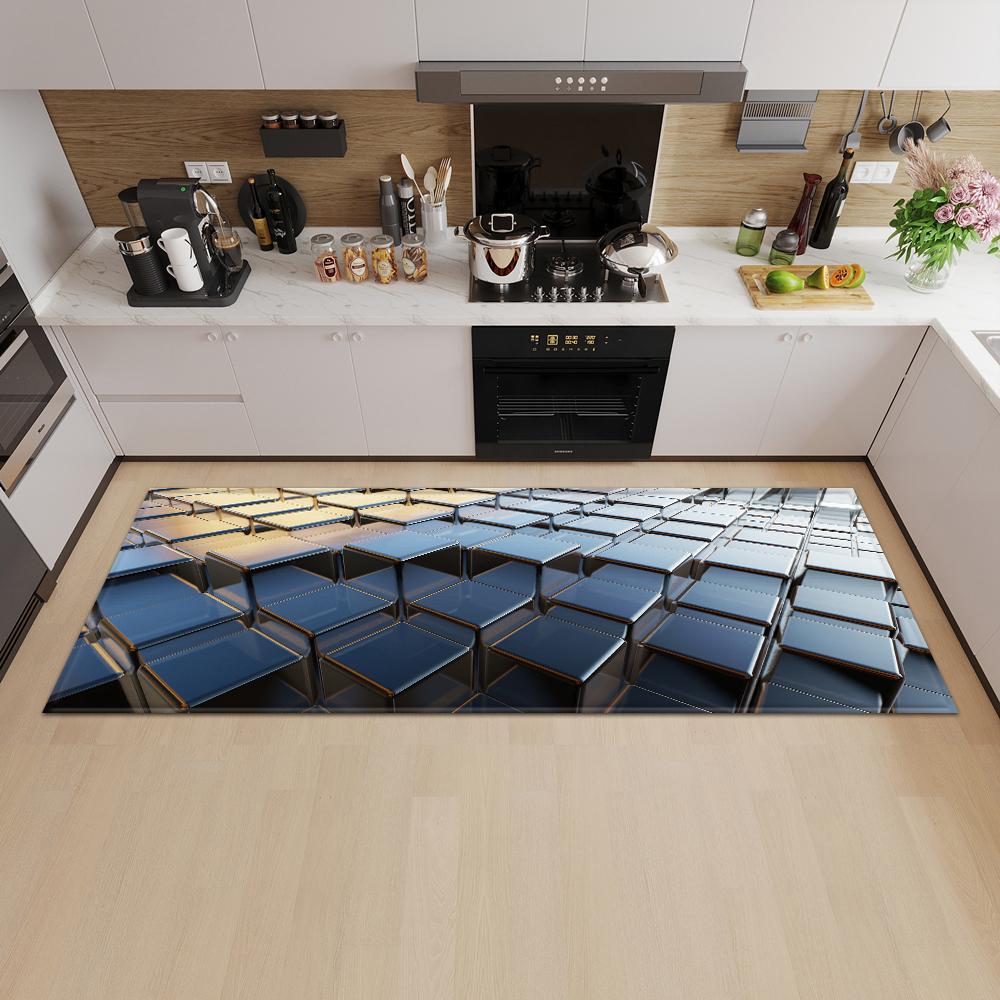Modern Kitchen Mat Entrance Door Mat Bedroom Living Room Carpet Home Corridor Bathroom Non-slip Floor