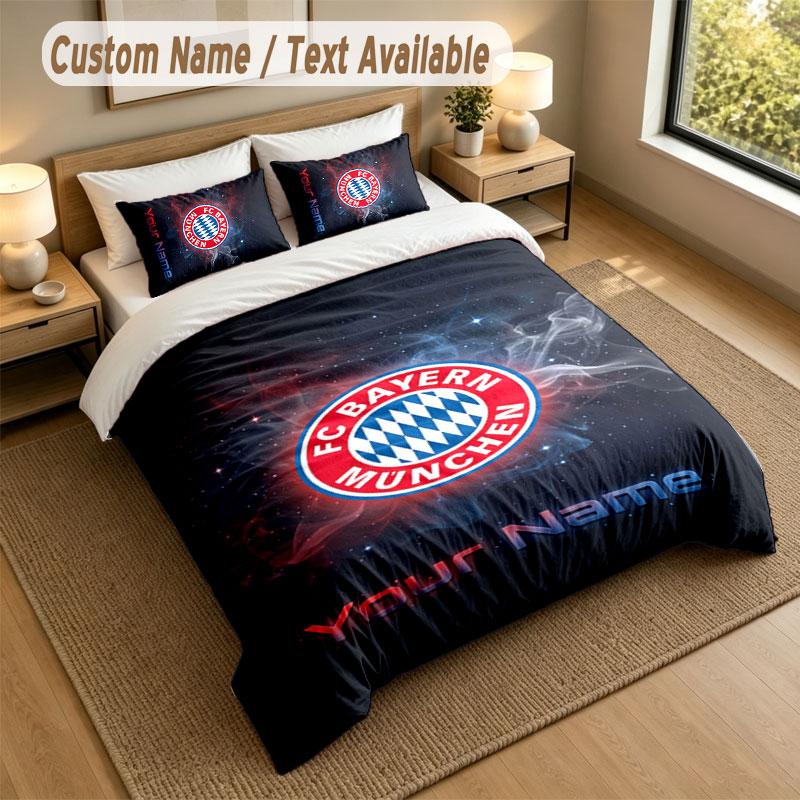 Bedding Set 1 Duvet Cover 2 Pillowcases Bayern Munich Print Soft Bed Linen Bedroom Decor