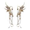 1 Pair Women Earrings Fairy Ear Cuffs Dreamy Mermaid Fin Butterfly Wing Decoration Halloween Christmas Cosplay