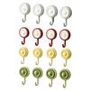 4PCS Sticky Hook with 360° Rotation Design Hook Strong Adhesive Stable Base Wall Hook for Towels Clothes Kitchen Utensils